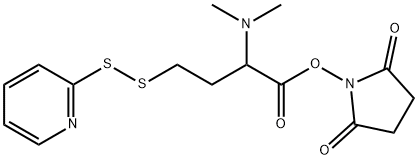 2-(Dimethylamino)-4-(2-pyridinyldithio)butanoic Acid 2,5-Dioxo-1-pyrrolidinyl Ester Struktur