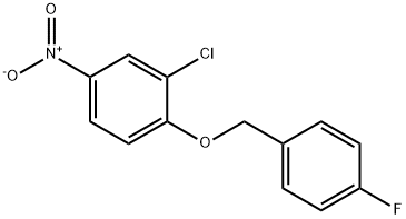 Benzene, 2-chloro-1-[(4-fluorophenyl)methoxy]-4-nitro- Struktur