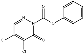 phenyl 4,5-dichloro-6-oxopyridazine-1(6H)-carboxylate Struktur