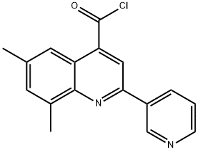 4-Quinolinecarbonyl chloride, 6,8-dimethyl-2-(3-pyridinyl)- Struktur