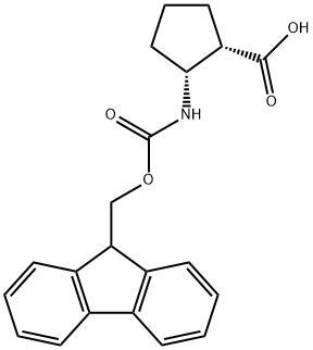 (1S,2R)-2-(Fmoc-amino)cyclopentanecarboxylic acid Struktur