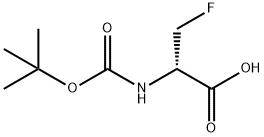 (S)-2-((tert-butoxycarbonyl)amino)-3-fluoropropanoic acid Struktur