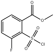 methyl 2-(chlorosulfonyl)-3-fluorobenzoate Struktur