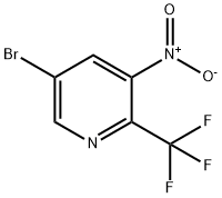 5-Bromo-3-nitro-2-trifluoromethyl-pyridine Struktur