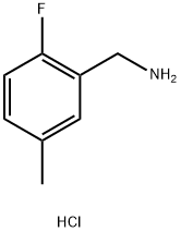 Benzenemethanamine, 2-fluoro-5-methyl-, hydrochloride (1:1) Struktur