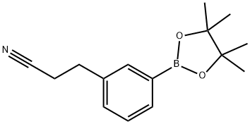 Benzenepropanenitrile, 3-(4,4,5,5-tetramethyl-1,3,2-dioxaborolan-2-yl)- Struktur