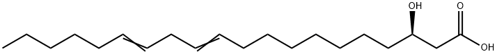 11,14-Eicosadienoic acid, 3-hydroxy-, (3R)- Struktur