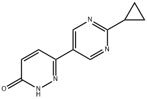 3-Hydroxy-6-(2-cyclopropylpyrimidyl-5-yl)pyridazine Struktur