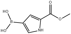 1H-Pyrrole-2-carboxylic acid, 4-borono-, 2-methyl ester Struktur