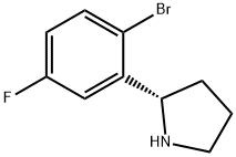 Pyrrolidine, 2-(2-bromo-5-fluorophenyl)-, (2S)- Struktur