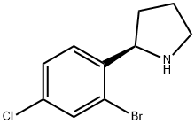 Pyrrolidine, 2-(2-bromo-4-chlorophenyl)-, (2R)- Struktur