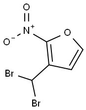 3-(Dibromomethyl)-2-nitrofuran Struktur