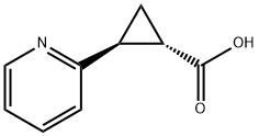 Cyclopropanecarboxylic acid, 2-(2-pyridinyl)-, (1S,2S)- Struktur