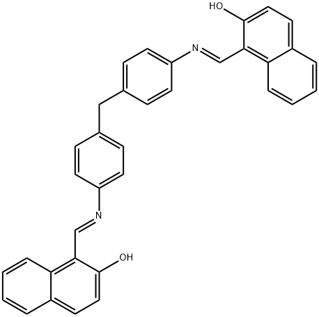 1,1'-[methylenebis(4,1-phenylenenitrilomethylylidene)]di(2-naphthol) Struktur