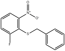 2-(Benzylsulfanyl)-1-fluoro-3-nitrobenzene Struktur