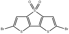 Dithieno[3,2-b:2',3'-d]thiophene, 2,6-dibromo-, 4,4-dioxide Struktur