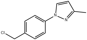 1-[4-(chloromethyl)phenyl]-3-methyl-1H-pyrazole Struktur