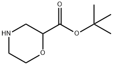 2-Morpholinecarboxylic acid, 1,1-dimethylethyl ester Struktur