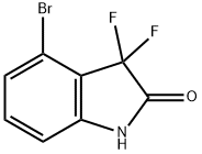 4-bromo-3,3-difluoro-1,3-dihydro-2H-indol-2-one Struktur