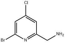 2-Pyridinemethanamine, 6-bromo-4-chloro- Struktur