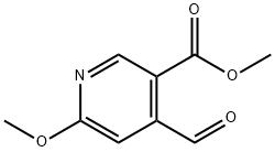 methyl 4-formyl-6-methoxynicotinate Struktur