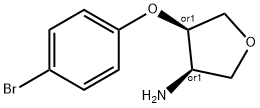 (3R,4R)-rel-4-(4-bromophenoxy)oxolan-3-amine Struktur