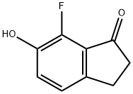 1H-Inden-1-one, 7-fluoro-2,3-dihydro-6-hydroxy- Struktur