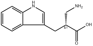 (R)-2-((1H-indol-3-yl)methyl)-3-aminopropanoic acid Struktur