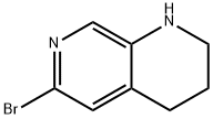 1,7-Naphthyridine, 6-bromo-1,2,3,4-tetrahydro- Struktur