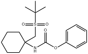 Carbamic acid, N-[1-[[(1,1-dimethylethyl)sulfonyl]methyl]cyclohexyl]-, phenyl ester Struktur