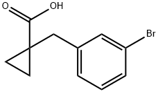 1-(3-bromobenzyl)cyclopropanecarboxylic acid Struktur