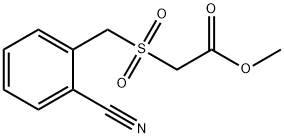 Acetic acid, 2-[[(2-cyanophenyl)methyl]sulfonyl]-, methyl ester Struktur