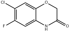 7-Chloro-6-fluoro-4a,8a-dihydro-4H-benzo[1,4]oxazin-3-one Struktur