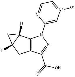 (2S,4S)-9-(4-oxidopyrazin-4-ium-2-yl)-8,9-diazatricyclo[4.3.0.02]nona-1(6),7-diene-7-carboxylic acid, 1268883-00-6, 結(jié)構(gòu)式