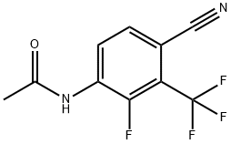 Acetamide, N-[4-cyano-2-fluoro-3-(trifluoromethyl)phenyl]- 結(jié)構(gòu)式