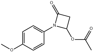 2-Azetidinone, 4-(acetyloxy)-1-(4-methoxyphenyl)- Struktur