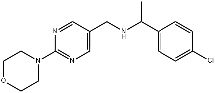 5-?Pyrimidinemethanamin?e, N-?[1-?(4-?chlorophenyl)?ethyl]?-?2-?(4-?morpholinyl)?- Struktur