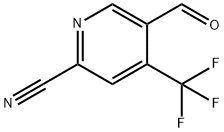 2-Pyridinecarbonitrile, 5-formyl-4-(trifluoromethyl)- Struktur