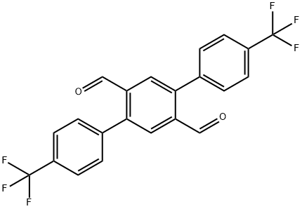 4,4''-bis(trifluoromethyl)-[1,1':4',1''-terphenyl]-2',5'-dicarbaldehyde Struktur