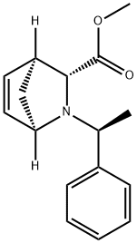 Methyl (1R,3R,4S)-2-((1S)-1-phenylethyl)-2-azabicyclo[2.2.1]hept-5-ene-3-carboxylate Struktur