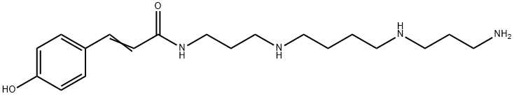 2-Propenamide, N-[3-[[4-[(3-aminopropyl)amino]butyl]amino]propyl]-3-(4-hydroxyphenyl)- Struktur