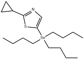 Thiazole, 2-cyclopropyl-5-(tributylstannyl)- Struktur