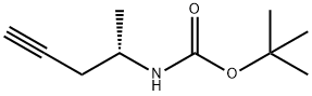 Carbamic acid, N-[(1S)-1-methyl-3-butyn-1-yl]-, 1,1-dimethylethyl ester Struktur