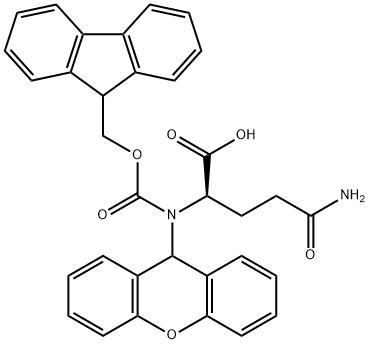 D-Glutamine, N2-[(9H-fluoren-9-ylmethoxy)carbonyl]-N-9H-xanthen-9-yl- Struktur