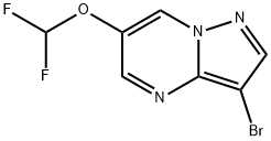 Pyrazolo[1,5-a]pyrimidine, 3-bromo-6-(difluoromethoxy)- Struktur