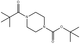 tert-Butyl 4-(2,2-dimethylpropanoyl)piperazine-1-carboxylate Struktur