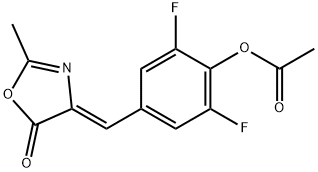 5(4H)-Oxazolone, 4-[[4-(acetyloxy)-3,5-difluorophenyl]methylene]-2-methyl-, (4Z)- Struktur