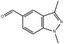 1,3-Dimethylindazole-5-carbaldehyde Struktur