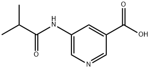 3-Pyridinecarboxylic acid, 5-[(2-methyl-1-oxopropyl)amino]- Struktur