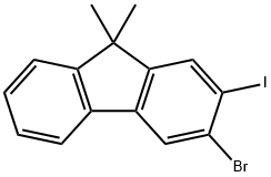 3-bromo-2-iodo-9,9-dimethyl-9H-fluorene Struktur